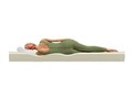 Saltea Eucalyptus Therapy Green Future, Memory, Husa cu uleiuri esentiale de Eucalypt, Super Ortopedica, 160x200x17 cm