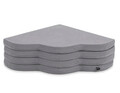 Perna universala copii Baby Pad, Bulut, 120x120x5 cm, Bumbac, Gri