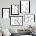 Set 5 tablouri decorative, SET_001, Lulu, 24x29 cm/34x44 cm, plastic