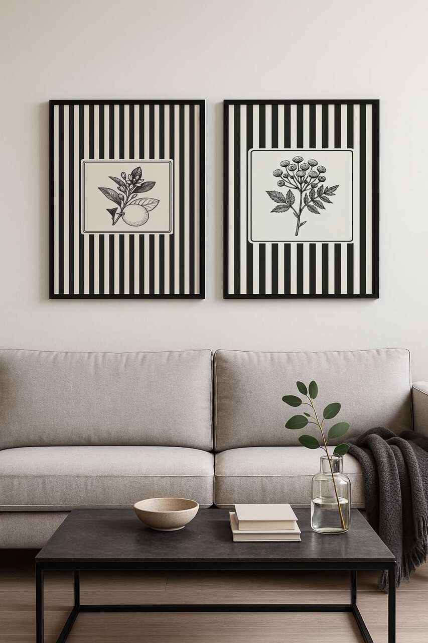 Set 2 tablouri decorative Czgl5-50 x 70 Cadru: 100% LEMN MASIV (Grosime: 25 cm) Multicolor