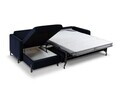 Coltar extensibil stanga 4 locuri, Gloria, Micadoni Home, 266x170x88 cm, catifea, albastru regal