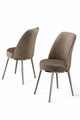Set scaune 4 piese, Charlotte, Pefa, Cappuccino / Chrome