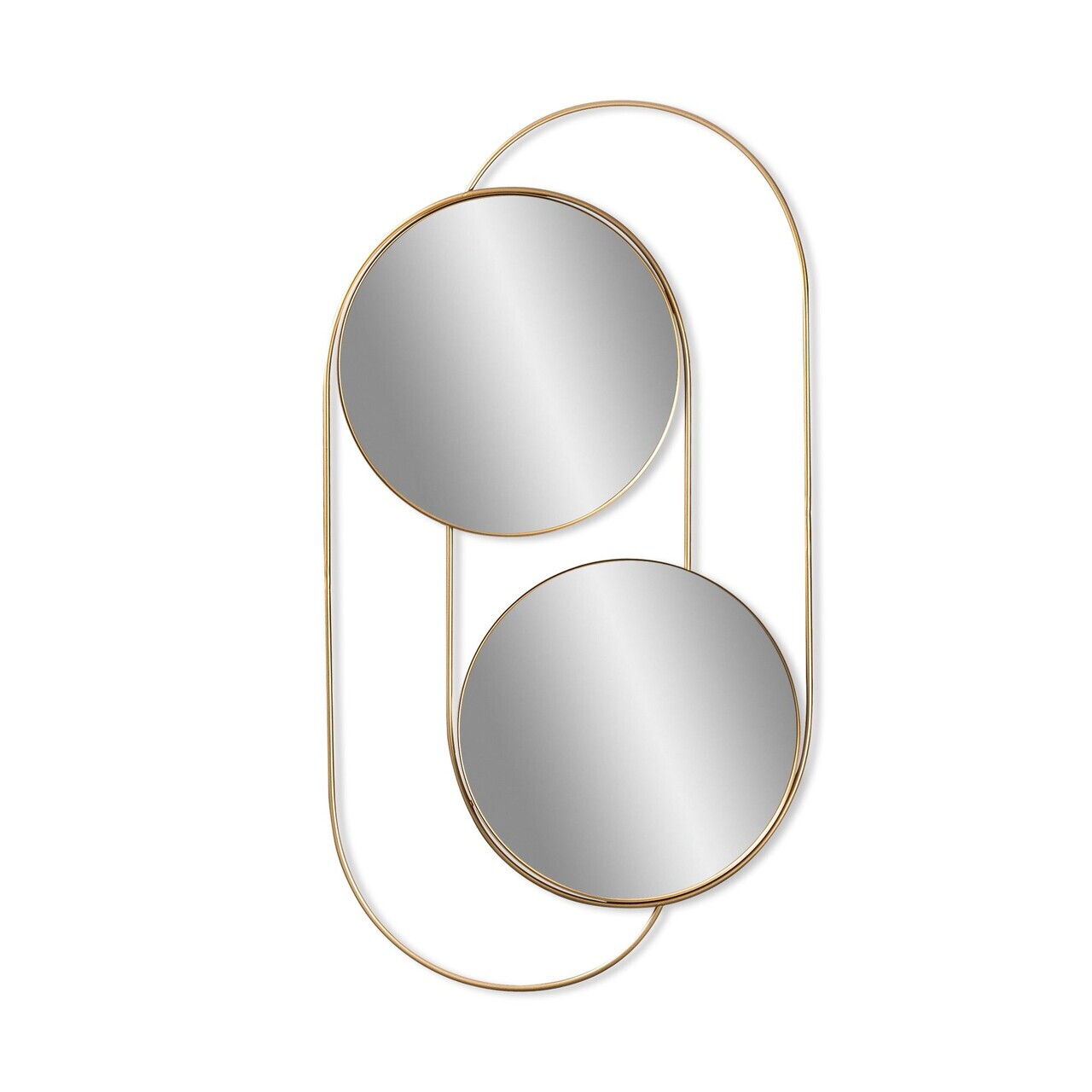 Oglinda decorativa, Bys, Oglindă de sticlă, Auriu — imaginea 4
