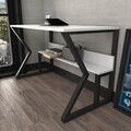 Birou, Zena Home, Wake, 120x72.8x60 cm, PAL, Alb/Negru