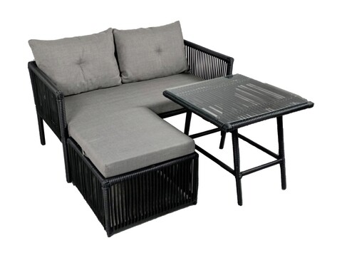 Set mobilier de gradina, jumilla, shangai 8, gri