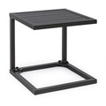 Masuta de cafea pentru gradina Hilde, Bizzotto, 40 x 40 x 45 cm, aluminiu, gri carbune