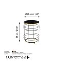 Masuta de cafea, Cerritos, Shb-006, Metal, Negru