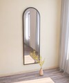 Oglinda decorativa, Siam, Emma, 50x160x2.2 cm, MDF , Negru
