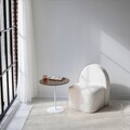 Masa de colt, Neostill, Chill-Out, 50 x 50 x 50 cm, sticla temperata/metal, alb/bronz