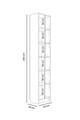Corp biblioteca, Hanah Home, Bili5 40, 40x200x28 cm, Antracit