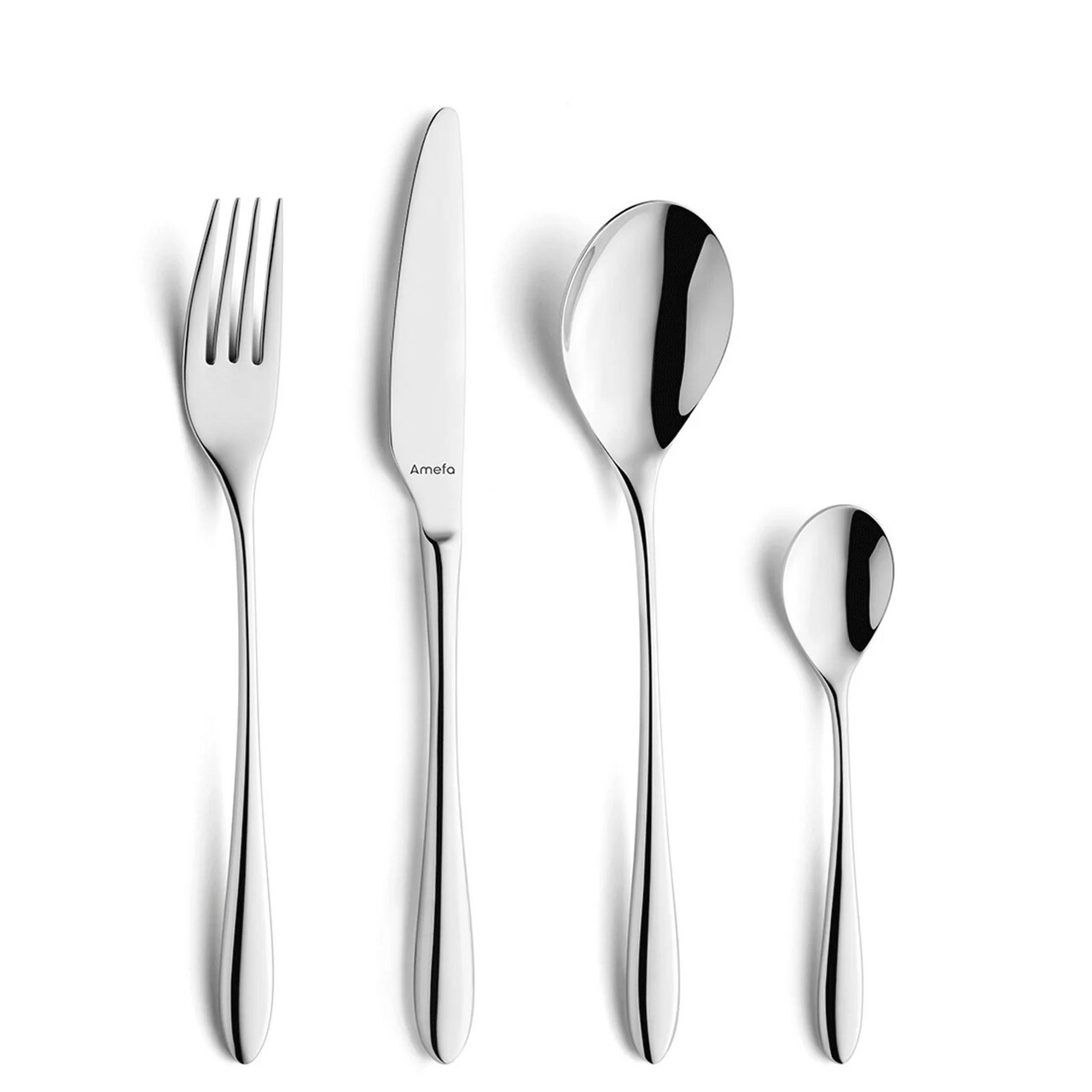 Set tacamuri 24 piese Amefa, Cuba, inox 18/10, argintiu — imaginea 2