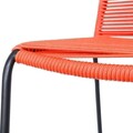 Scaun pentru gradina Antea Dark Legs, 53 x 53 x 88 cm, otel/sfoara, rosu