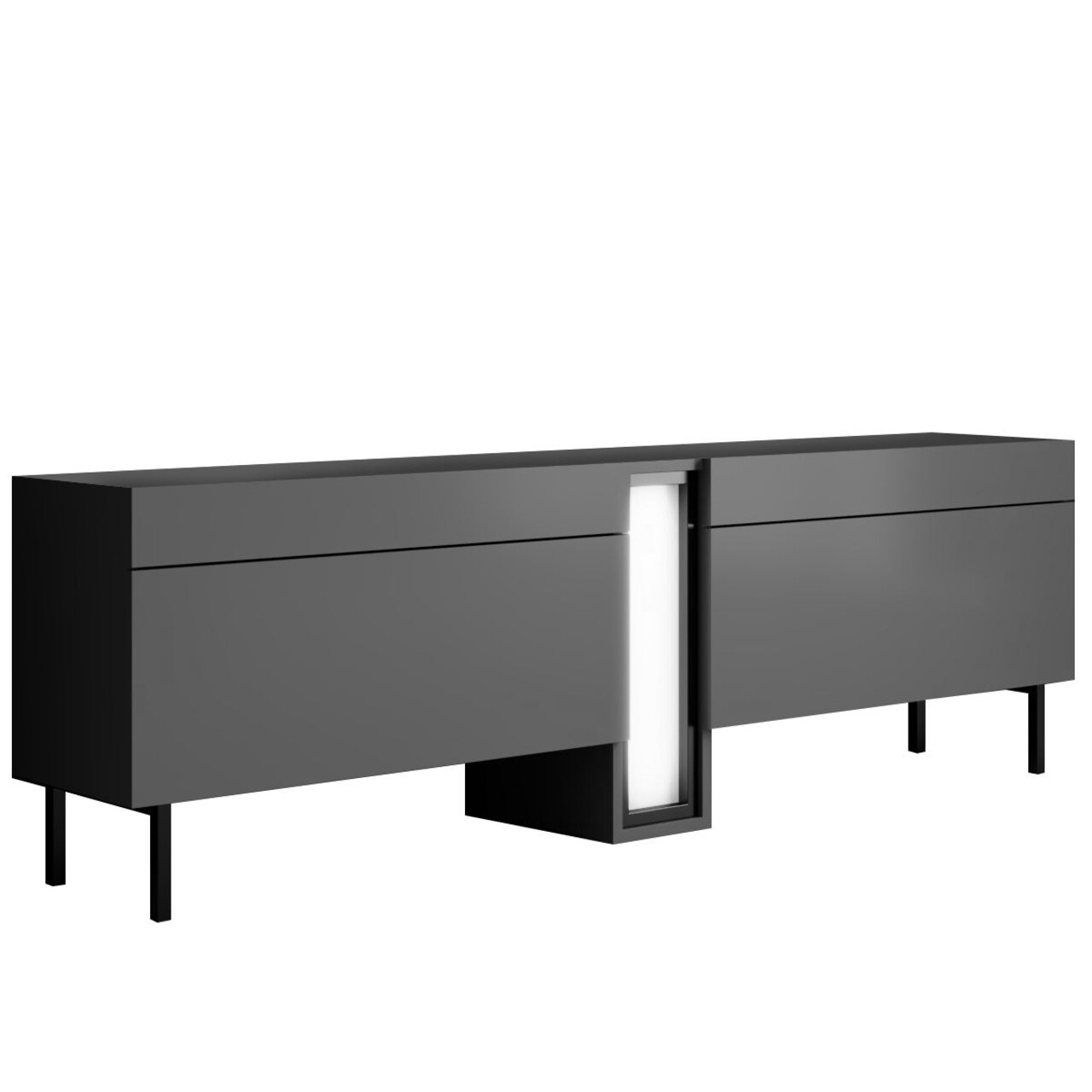 Comoda TV, Hanah Home, Nova, 180x55x32 cm, Antracit - view 6
