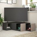 Comoda TV Compact, Decortie, 90x92x32 cm, antracit/cafeniu