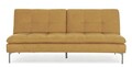 Canapea extensibila cu 3 locuri Leon, Bizzotto, 190 x 94 x 85 cm, lemn de eucalipt/otel/poliester, galben