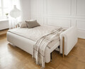 Canapea extensibila 3 locuri, ELTAP, SO-ARC-OA-01JAF, Arcadova, 244x97x97 cm, lemn/poliester, alb/stejar