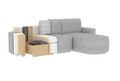 Coltar extensibil dreapta 4 locuri ELTAP, Aurumm, 285x180x92 cm, lemn/poliester, gri