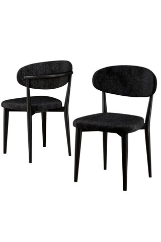 Set scaune 6 piese, Hanah Home, Onex, Negru