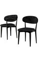 Set scaune 6 piese, Hanah Home, Onex, Negru