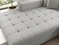 Coltar extensibil stanga 4 locuri ELTAP, Sol-07, Solange, 292x196x84 cm, lemn/poliester, gri deschis