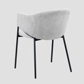 Scaun Prazer, Homla, 60.5x55x78 cm, metal/catifea din poliester, gri