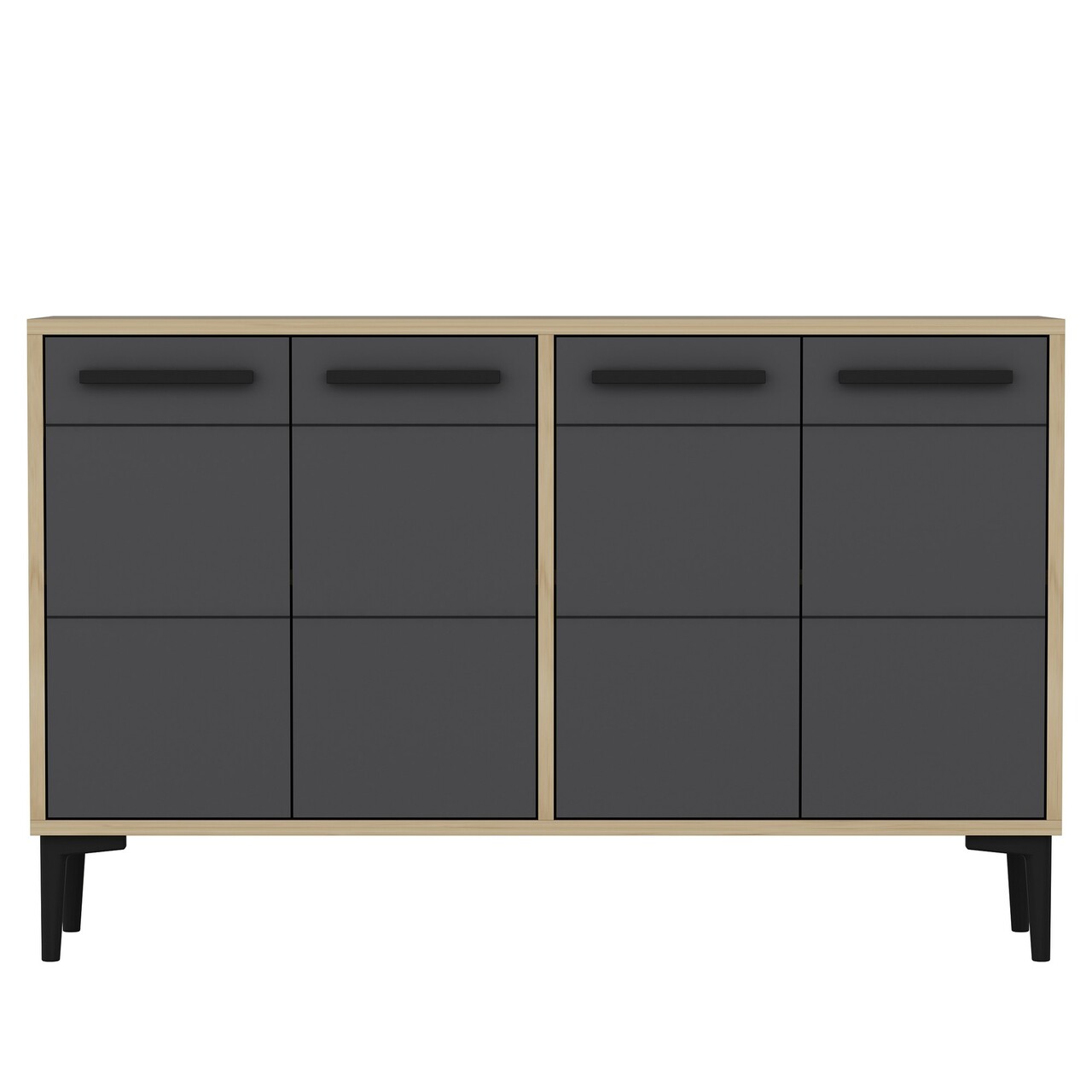 Consola, Odessa, Stria, 120x30x75 cm, PAL, Stejar safir / Antracit