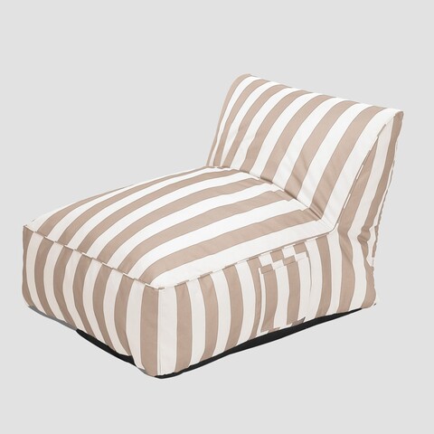 Sezlong Maris, Homla, 150x70x65 cm, poliester/spuma, alb/bej