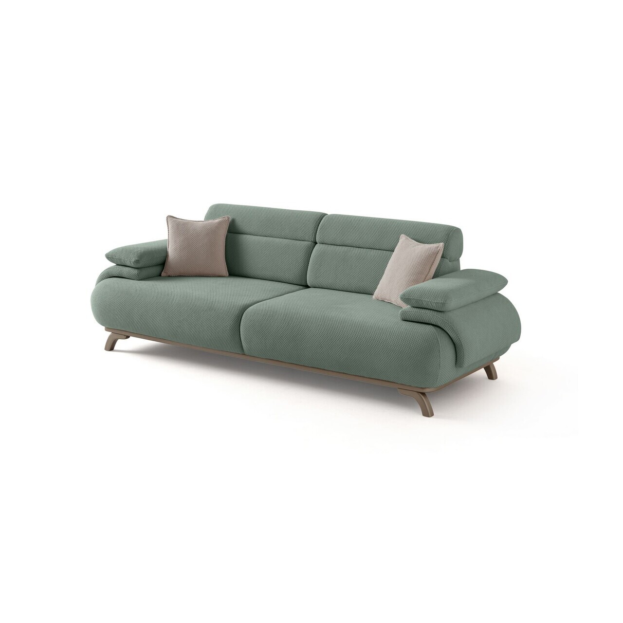 Canapea 3 locuri, Atelier del Sofa, 752EST1140, Lemn de carpen/PAL melaminat, Verde - view 9