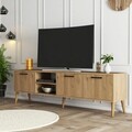 Comoda TV, Mezza, Exxen, 180x53x35 cm, Stejar