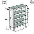 Biblioteca Aldo, Puqa Design, 97x38.4x130 cm, maro