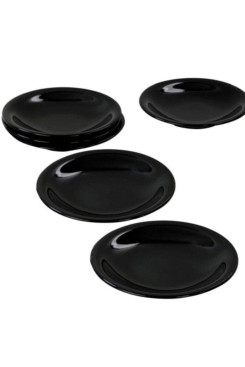 Set platouri servire, Keramika, 275KRM1438, Ceramica , Nu absoarbe apa, Negru - 1 | YEO