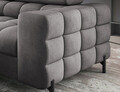 Coltar extensibil stanga 5 locuri ELTAP, LT-04AU, Ferucce, 276x200x93 cm, lemn/poliester, gri