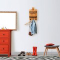 Cuier cu 2 cosuri Creaciones Meng, 23x6.5x38.5 cm, lemn de brad