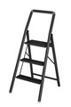 Scara pliabila cu sistem antiderapant Compact, Wenko, 48x57x106.5 cm, aluminiu/cauciuc, negru/gri