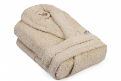 Halat de baie unisex, beverly hills polo club, 100% bumbac, xs/s, cream