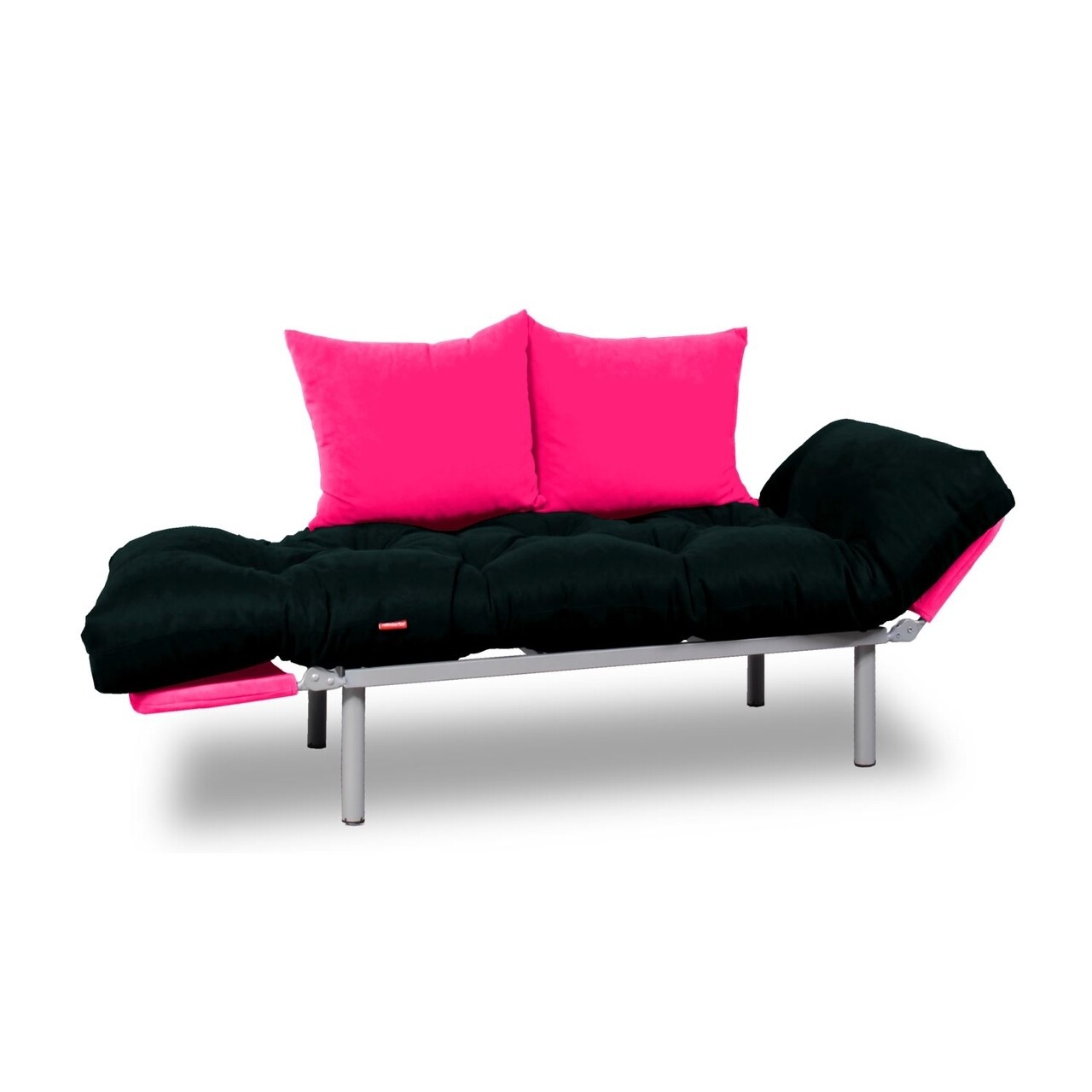 Canapea Extensibila Gauge Concept, Black Pink, 2 Locuri, 190x70 Cm, Fier/poliester