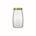 Borcan cu capac, Mandacaru, 2 L, plastic (PP)/sticla termorezistenta, verde