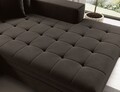 Coltar extensibil dreapta 4 locuri ELTAP, Sol-37, Solange, 292x196x84 cm, lemn/poliester, maro inchis