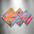 Set 4 tablouri decorative, 4MDF197416079, MDF, Imprimat UV, Multicolor