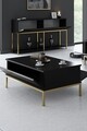 Masuta de cafea, Bexley, Lord, 90x40x60 cm, PAL, Negru