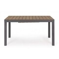 Masa extensibila pentru gradina Elias, Bizzotto, 140-200 x 90 x 75 cm, aluminiu, gri carbune