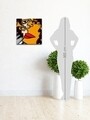 Tablou decorativ Portrait, Homemania, 45x45 cm, lemn de pin/poliester