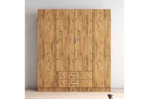Dulap pentru haine, Tanmob, GRD0602, 160×181.8×46.5 cm, PAL , Pinul Atlantic 160x181.8x46.5 imagine 2022