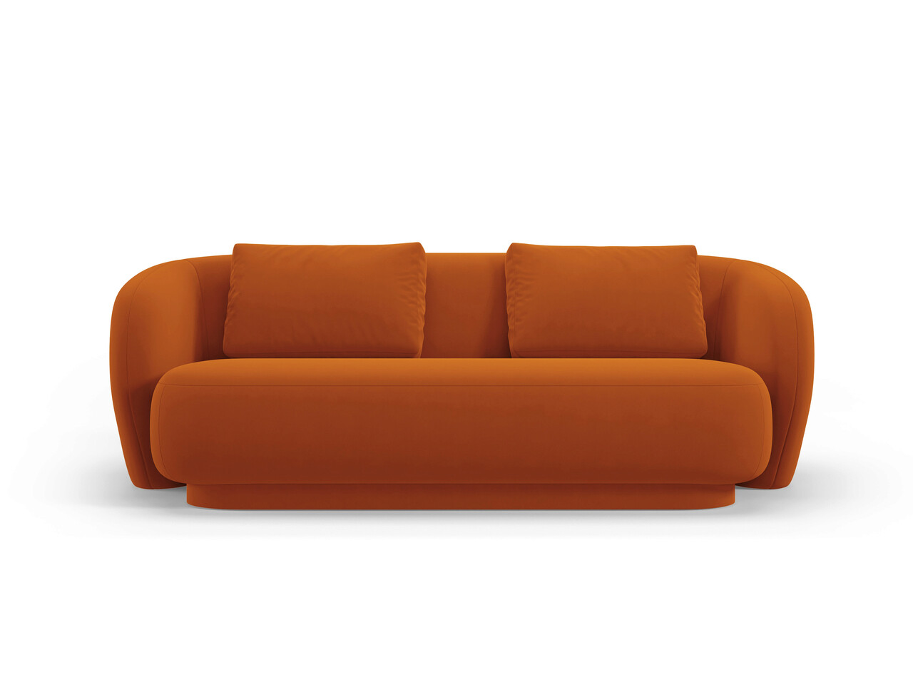 Canapea 2 locuri, Camden, Cosmopolitan Design, 169x102x72 cm, catifea, teracota - 1 | YEO