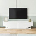 Comoda TV, Minima, Ares, 160x37x32.7 cm, Alb