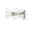 Consola, Neostill, Nice, 180x80x40 cm, PAL, Alb/Auriu
