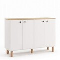 Consola, Hanah Home, Luvia, 150x100.82x29.6 cm, Stejar Safir / Alb