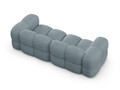 Canapea 4 locuri, Loretto, Cosmopolitan Design, 250x100x68 cm, tesatura structurata, albastru pastel