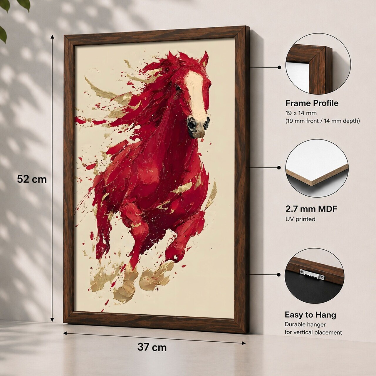 Tablou decorativ, 3752KACT-015, Fundal: 100% MDF (Grosime: 2,7 mm) Vopsire: Imprimare UV, Multicolor — imaginea 2