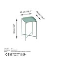 Masuta de cafea, Cerritos, Shb-008-D, 46x56x46 cm, Metal, Verde